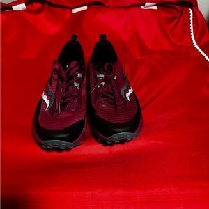 Saucony Burgundy and Black Women's Trail Runners